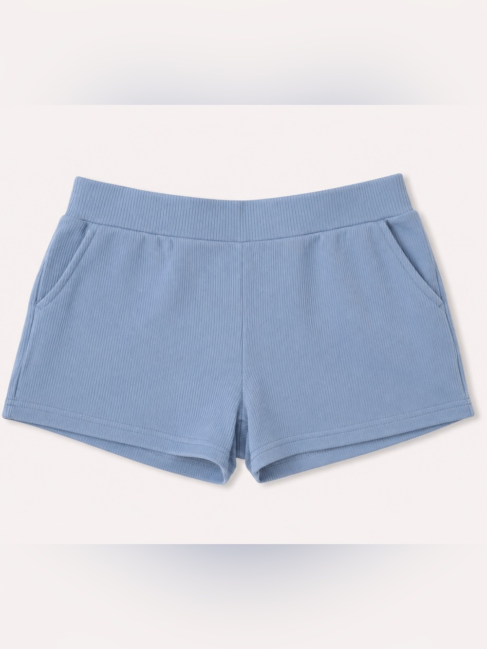 NWOT New Kyodan Casual Ribbed Knit Women’s Shorts - Light Blue Large L